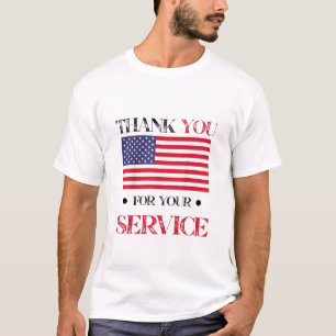 Vielen Dank für Ihr Service American Flag T-Shirt