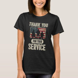 Vielen Dank für Ihr Service-Shirt, Patriotic Veter T-Shirt