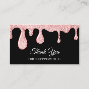 Vielen Dank für Ihr Shopping mit uns Tropfen Rose  Visitenkarte