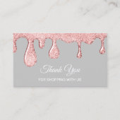 Vielen Dank für Ihr Shopping mit uns Tropfen Rose Visitenkarte (Vorderseite)