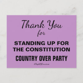 Vielen Dank für Ihr Stehendes Eintreten für die Ve Postkarte