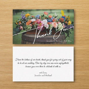 Vielen Dank für Ihr stilvolles Drehbuch Blumenzett Mitteilungskarte