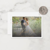 Vielen Dank für Ihr stilvolles Gold handwriting Ho Mitteilungskarte (Vorderseite/Rückseite Beispiel)