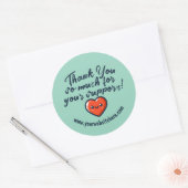 Vielen Dank für Ihr Support-Unternehmen Runder Aufkleber (Umschlag)