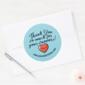 Vielen Dank für Ihr Support-Unternehmen Runder Aufkleber (Umschlag)