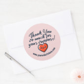 Vielen Dank für Ihr Support-Unternehmen Runder Aufkleber (Umschlag)