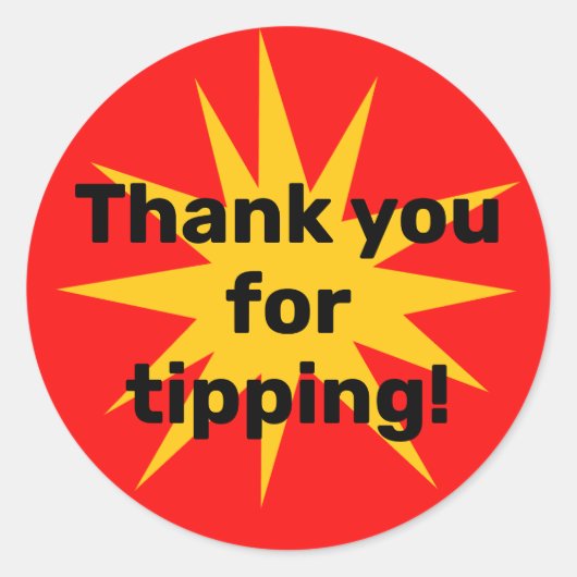 Vielen Dank für Ihr Tippen! Aufkleber für Sternexp (Vorderseite)