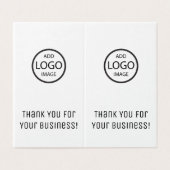 Vielen Dank für Ihr Unternehmen | Firmenaufkleber (Außenseite Aufgefaltet)