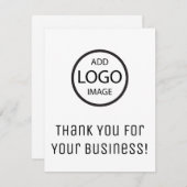 Vielen Dank für Ihr Unternehmen | Firmenaufkleber Begleitkarte (Vorne/Hinten)