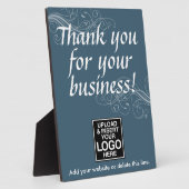 Vielen Dank für Ihr Unternehmen mit Logo Fotoplatte (Seite)