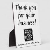 Vielen Dank für Ihr Unternehmen mit Logo Fotoplatte (Seite)