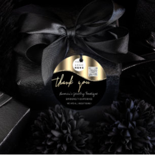 Vielen Dank für Ihr Unternehmen Name Logo Qr Code Runder Aufkleber