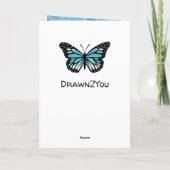 Vielen Dank für Ihr Verständnis Blue Marble Fluid Dankeskarte (Rückseite)