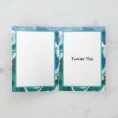 Vielen Dank für Ihr Verständnis Blue Marble Fluid Dankeskarte (Innenseite)