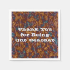 Vielen Dank für Ihr Verständnis für den Lehrer im  Serviette