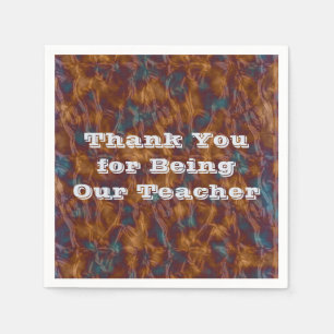 Vielen Dank für Ihr Verständnis für den Lehrer im  Serviette