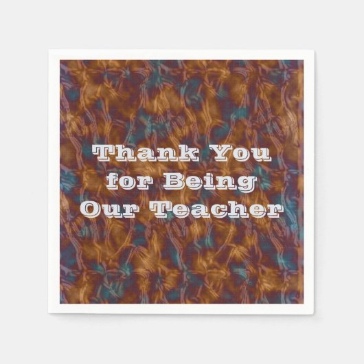 Vielen Dank für Ihr Verständnis für den Lehrer im  Serviette (Vorderseite)