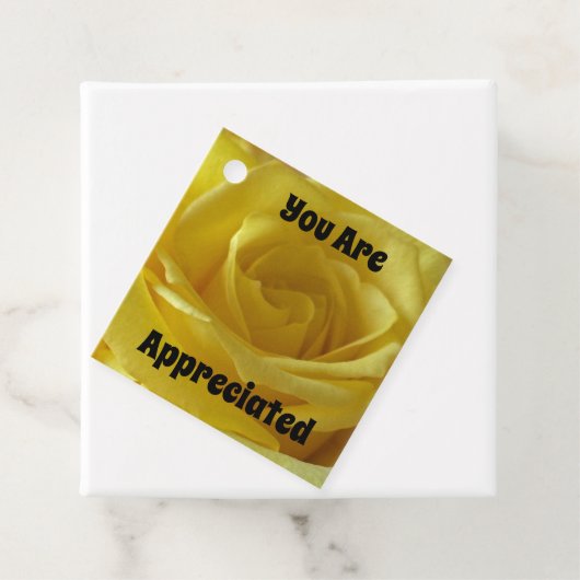 Vielen Dank für Ihr Verständnis für die hellgelbe Geschenkanhänger (Beispiel)