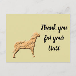 Vielen Dank für Ihr vertrauensvolles Hundefeld Postkarte