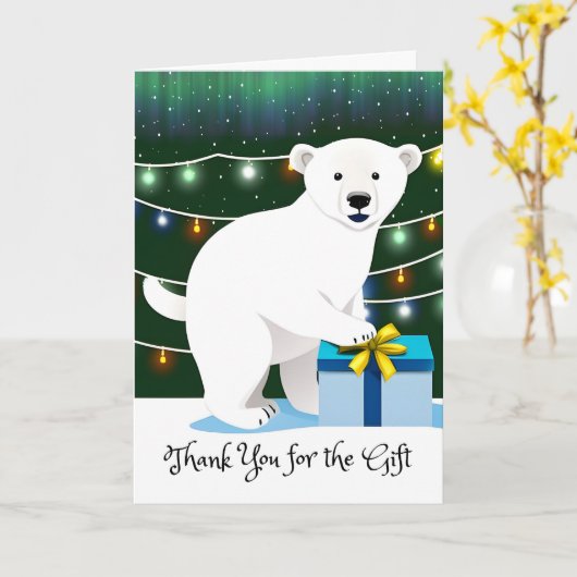 Vielen Dank für Ihr Weihnachtsgeschenk mit Polar B Karte (Gelbe Blume)