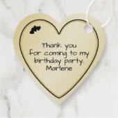 Vielen Dank für Ihre 70. Coole Zahlenmuster Gold u Geschenkanhänger (Rückseite)