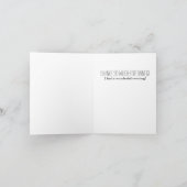 Vielen Dank für Ihre Abendkarte Dankeskarte (Innenseite)