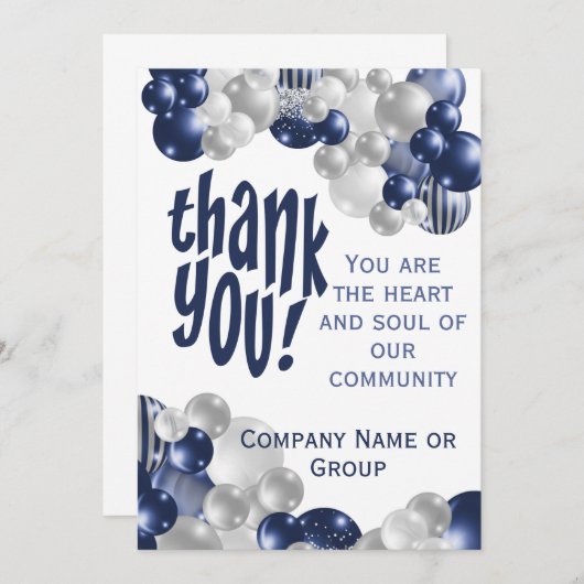 Vielen Dank für Ihre Anerkennung Dankeskarte (Vorne/Hinten)