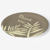 Vielen Dank für Ihre Anerkennung Meal Brown Leaf S Pappteller (Schrägansicht)