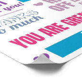 Vielen Dank für Ihre Anerkennung Poster (Ecke)