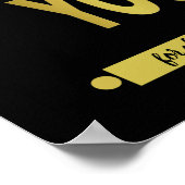 Vielen Dank für Ihre Anerkennung Schwarze Typograf Poster (Ecke)