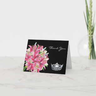 Vielen Dank für Ihre Anmerkung Card Crown & Lilien Dankeskarte