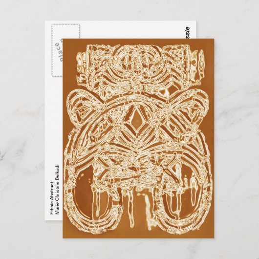 Vielen Dank für Ihre Anmerkung Ethnic Abstrakt Fin Postkarte (Vorne/Hinten)