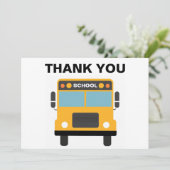 Vielen Dank für Ihre Anmerkung für Schulbusfahrer Einladung (Stehend Vorderseite)