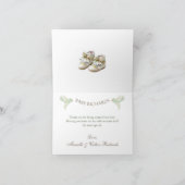 Vielen Dank für Ihre antiken Carriage Green Gingha Dankeskarte (Innenseite)