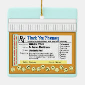 Vielen Dank für Ihre Apotheke Keramikornament (Rückseite)