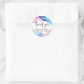 Vielen Dank für Ihre Aufkleber Blau und Rosa Wasse (Tasche)