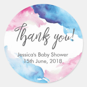 Vielen Dank für Ihre Aufkleber Blau und Rosa Wasse