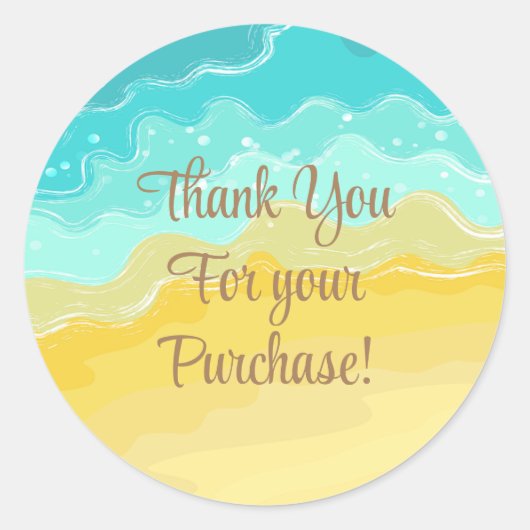 Vielen Dank für Ihre Aufkleber zum Kauf (Vorderseite)