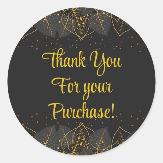 Vielen Dank für Ihre Aufkleber zum Kauf (Vorderseite)