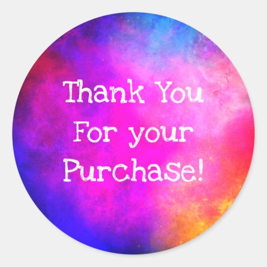 Vielen Dank für Ihre Aufkleber zum Kauf (Vorderseite)