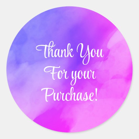 Vielen Dank für Ihre Aufkleber zum Kauf (Vorderseite)