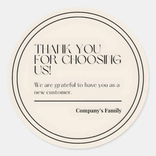Vielen Dank für Ihre Auswahl Runder Aufkleber (Vorderseite)