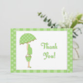 Vielen Dank für Ihre Babydusche Flat Card Dankeskarte (Stehend Vorderseite)