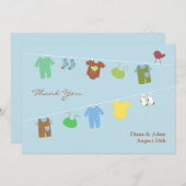 Vielen Dank für Ihre Babydusche Flat Card Dankeskarte (Vorne/Hinten)