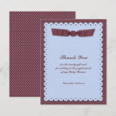 Vielen Dank für Ihre Babydusche Flat Card Einladung (Vorne/Hinten)