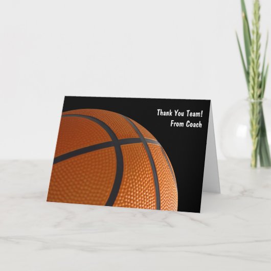 Vielen Dank für Ihre Basketball Team Cards Dankeskarte (Vorderseite)