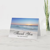 Vielen Dank für Ihre Beerdigung Beach Seaside Dankeskarte (Vorderseite)