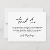 Vielen Dank für Ihre Beerdigung Hinweis Card Berea Dankeskarte (Vorderseite)