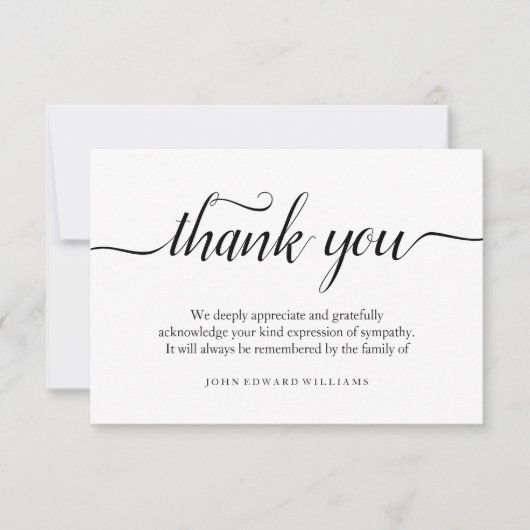 Vielen Dank für Ihre Beerdigung Hinweis Card Berea Dankeskarte (Vorderseite)