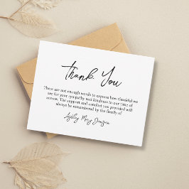 Vielen Dank für Ihre Beerdigung Hinweis Card Berea Dankeskarte